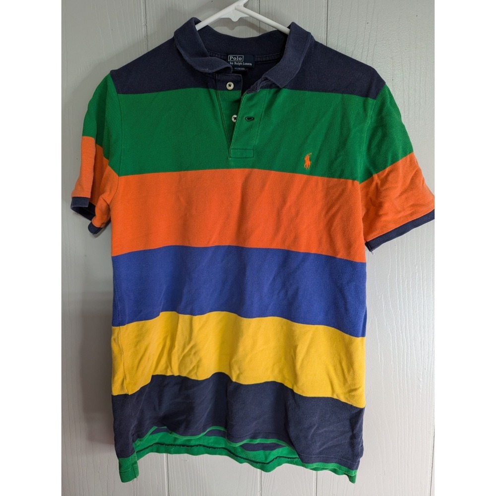 POLO by Ralph Lauren boys XL 18-20 short‎ sleeve shirt top multicolor